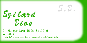 szilard dios business card