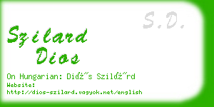 szilard dios business card